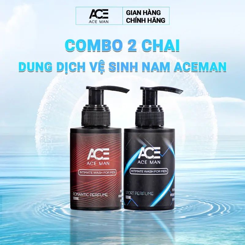 Combo 2 chai Dung Dịch Vệ Sinh Nam Giới ACEMAN hương nước hoa 100ml/chai đa dạng style có hộp đựng sang trọng Dưỡng Thể Làm Đẹp Da Dưỡng Body 6