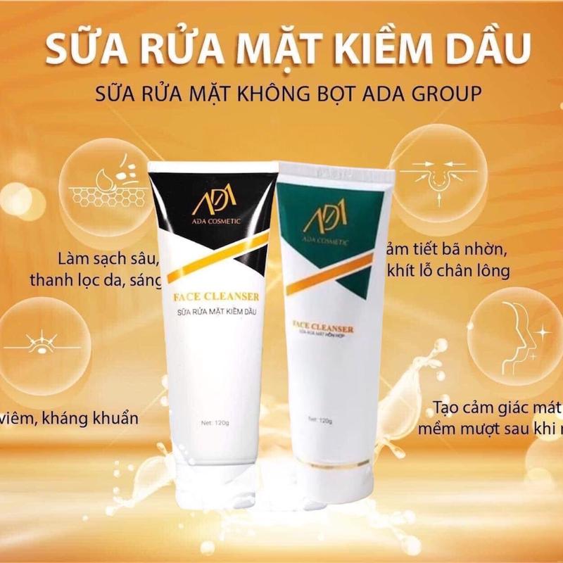 Sữa Rửa Mặt Hỗn Hợp & Kiềm Dầu CLEANSER Của ADA Group Không Bọt Dịu Nhẹ An Toàn Cho Da 120g