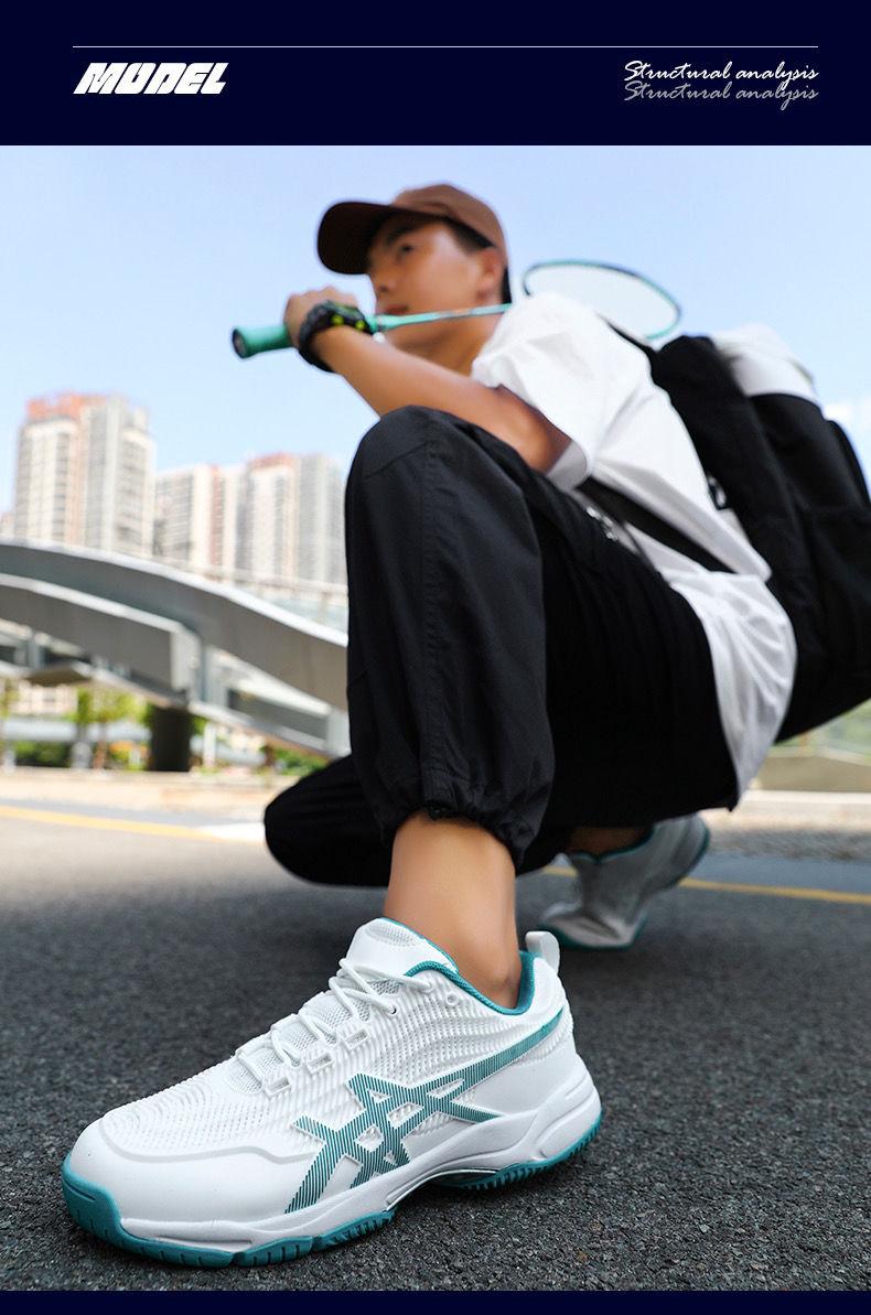 Product Introduction of Brand New Professional Tennis Shoes for Men and Women Breathable Mesh Shoes Men Non-Slip Competition Training Badminton Shoes Men 5