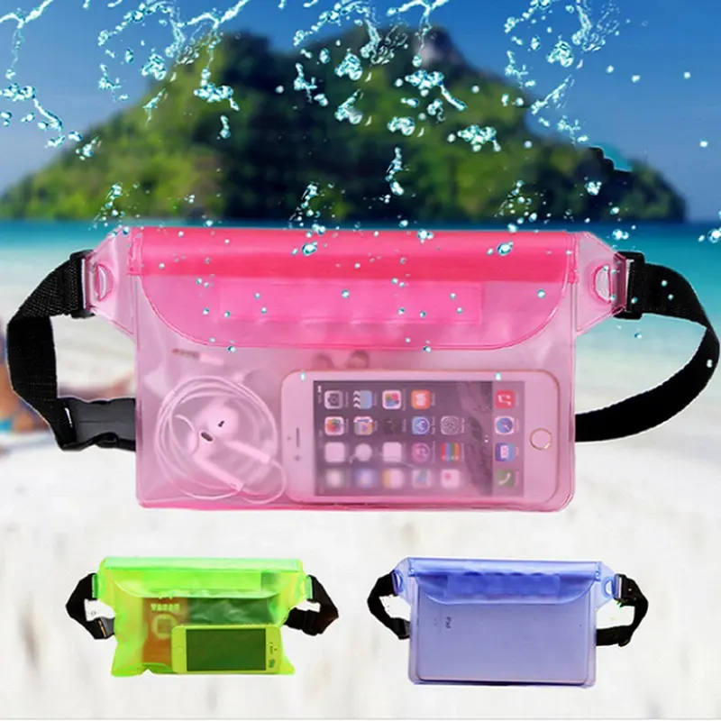 Waterproof Swimming Diving Bag Beach Waist Pack Shoulder Bag Mobile Phone Waterproof PVC Bag Case Outdoor Dry Bag