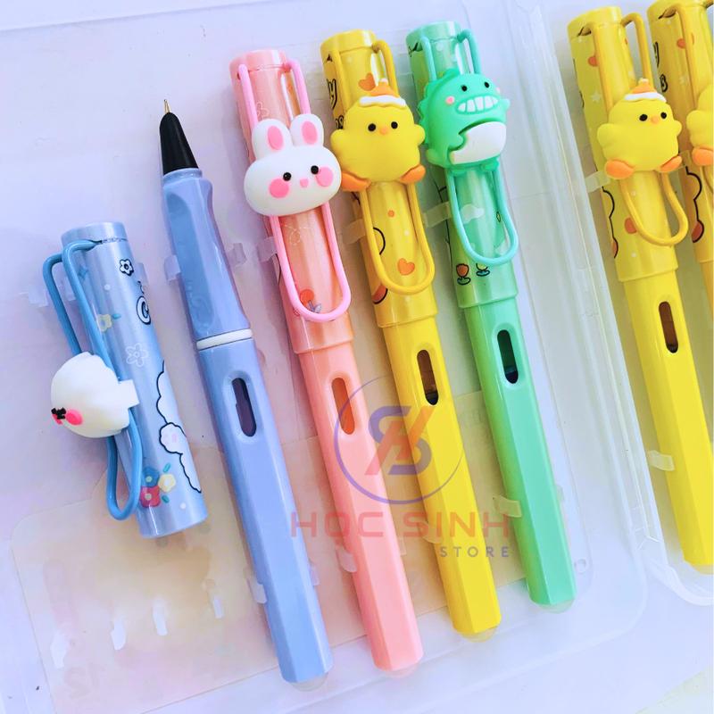 Bút Máy Xóa Được MoChi Mực Xanh, Tím Dễ Thương Sử Dụng Ống Mực 3.4mm (Màu Thân Bút Ngẫu Nhiên)