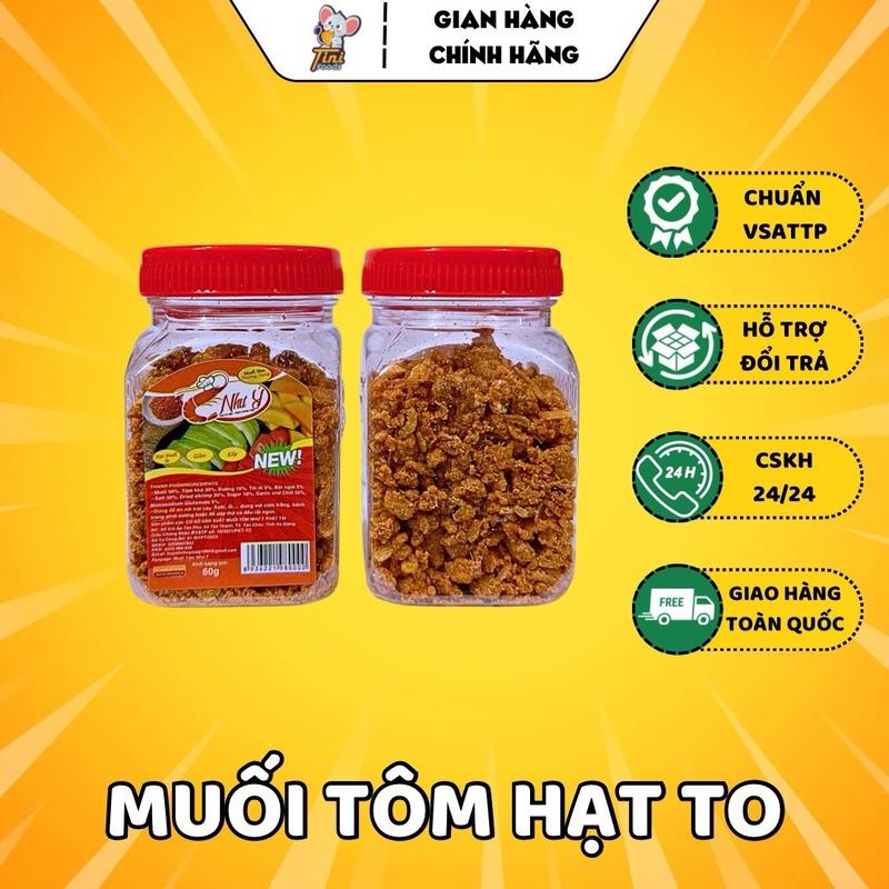 HẠT TO 60G Muối Tôm Thượng Hạng Như Ý - Đặc Sản An Giang Gia Vị Bột Đường Cay