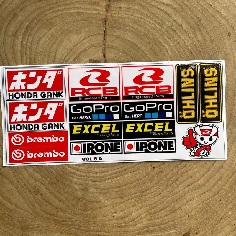 Sticker Pack Racing Stiker Motor harga perlembar sudah laminasi anti gores tahan air 7