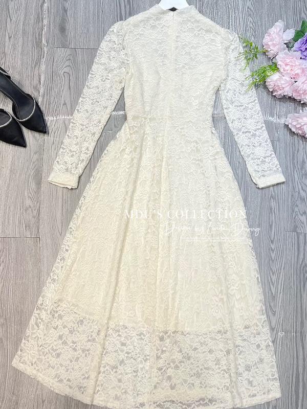 [MIỄN SHIP] MDU4403 Váy Ren Hàn 2 Lớp - Gam Màu Kem Sang Chảnh Cực Cuốn Hút Dành Cho Nữ Women Dress Tay Phồng 7