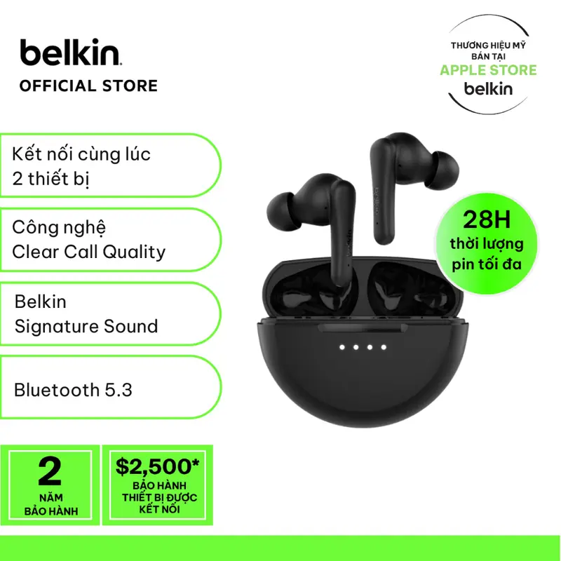 Belkin Tai nghe Bluetooth SoundForm Rhythm - Bảo hành 2 năm 0
