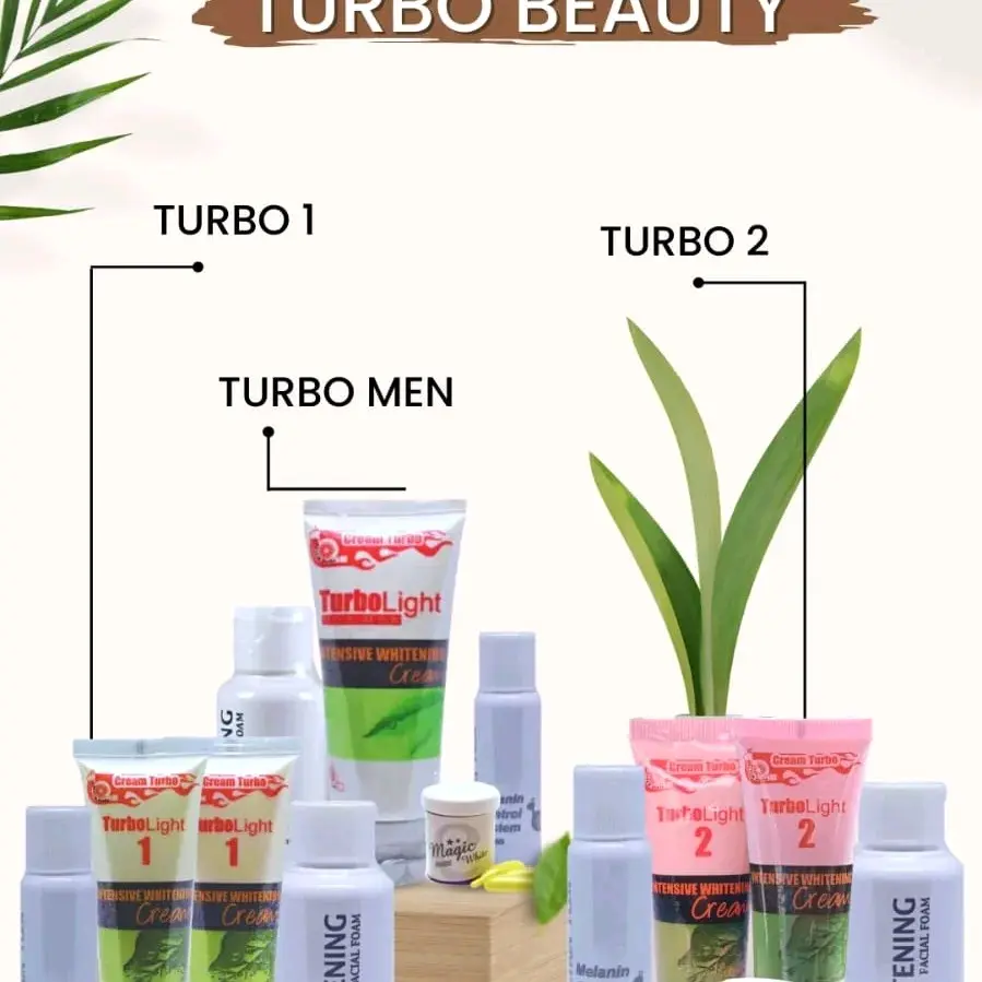 Cream Turbo Free vitamin 10 butir Memutihkan Sensitive Memperbaiki Barrier Kulit Skin Care Kits