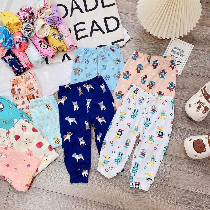 Sét 5 quần dài cho bé Size từ 6-20kg ( chất liệu vải cotton xuất dư ạ) 5