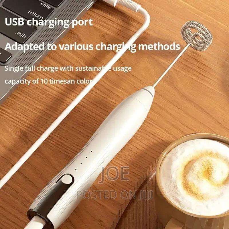 Household Electric Milk Frother, Coffee Frother, Handheld Egg Beater, Wireless Milk Frother 6