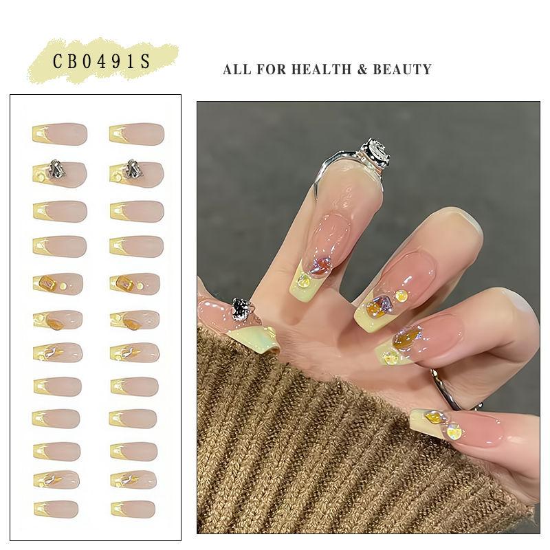 Product Introduction of [Summer Dopamine]Y2K Purple Star Fake Nails 2025 New Ice Nude Nail Patch Cute and Sweet Easy to create fingertip fashion    linhpressonnails 5