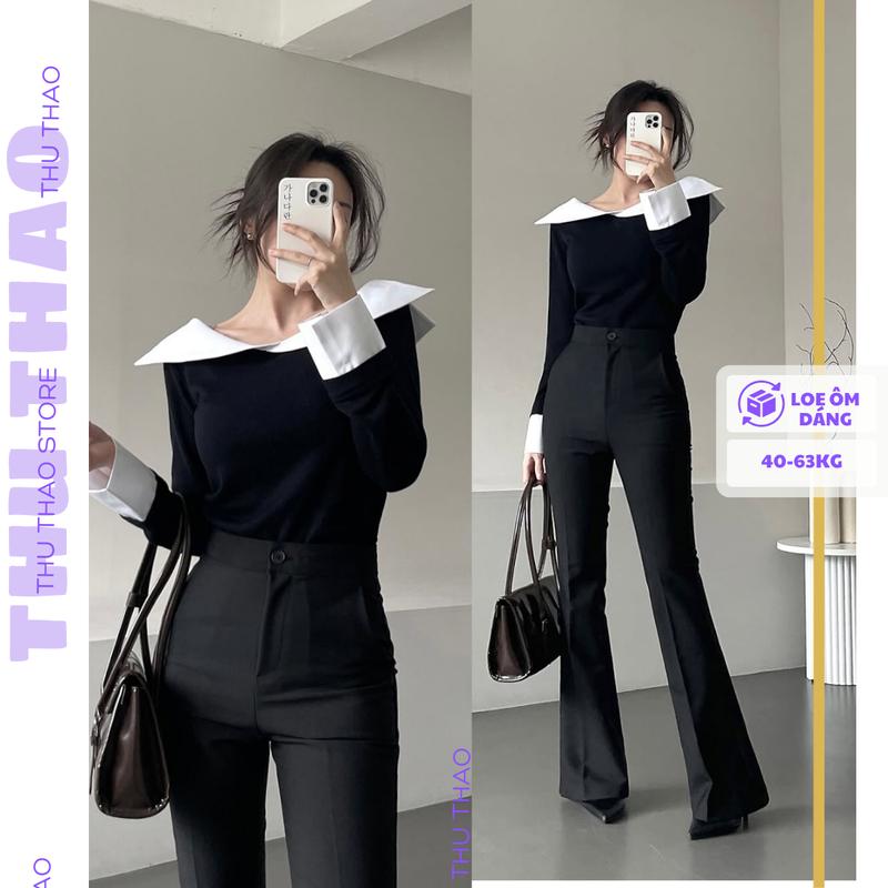 Quần tây ống loe nữ form ôm đẹp dài 98-100cm, quần tây công sở nữ.