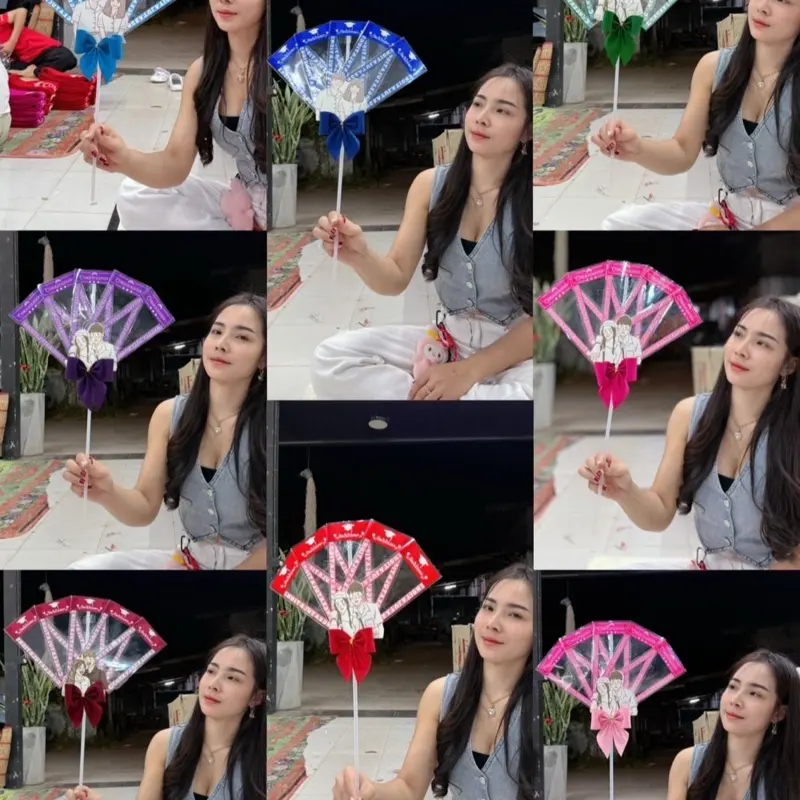 ส่งด่วน ก้านถือพวงมาลัยเงินรุ่นพัด พวงมาลัยเงินแบบใบพัด