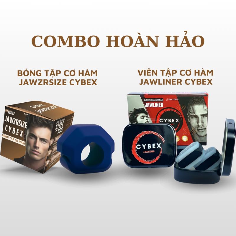 COMBO JAWLINER CYBEX VÀ JAWZRSIZE CYBEX - BÓNG TẬP CƠ HÀM JAWSIZE CHEWING HỔ TRỢ CẢI THIỆN NỌNG CẰM CẢI THIỆN MẶT LỆCH