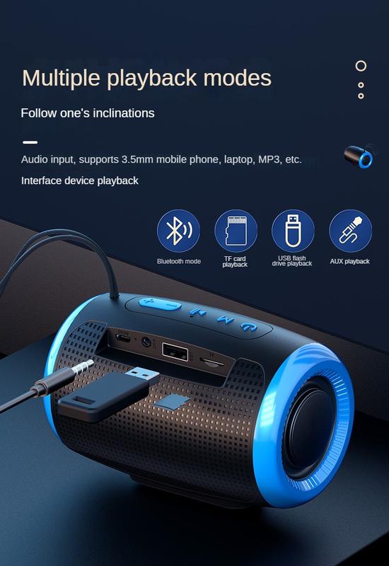 Product Introduction of Loa Bluetooth không dây, kết nối âm thanh TWS , tuổi thọ pin cực cao, loa mini mới, âm lượng lớn Củ Loa Nghe Nhạc 12