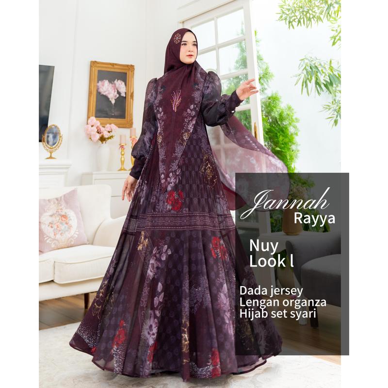 READY Sarimbit JANNAH RAYA Family Set BY ELDEENA SYAR'I - Gamis Keluarga Couple Lebaran REALPIC 8
