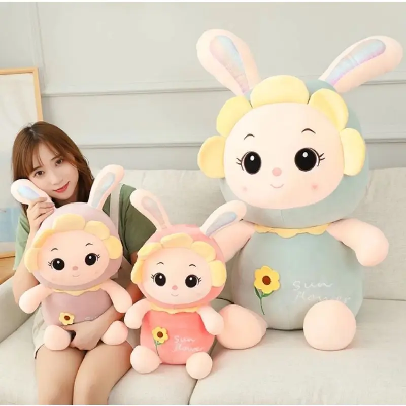 Boneka Rabbit Kelinci Bunga Matahari Ukuran 30cm Bahan Plush Boneka Rabbit Sun Flower Size 30cm Dolls Toys 4