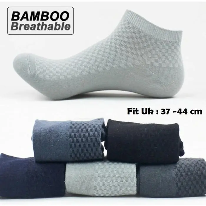 KK50 Kaos Kaki Original Serat Bambu Arang Bamboo Pendek Semata Kaki Katun Nyaman  Pria  Kantor  Casual  Kerja