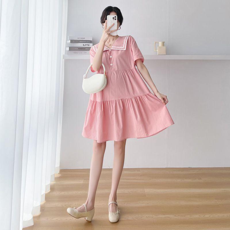 Váy Bà Bầu Cho Con Bú, Thời Trang, Sành Điệu, Mới, Váy Mùa Hè Nhỏ, Áo Cho Con Bú 3