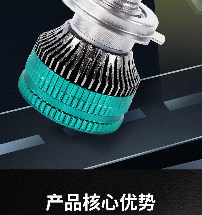 Product Introduction of New double copper tube high-power car led headlights h1h4 super bright h7 modified led car headlights 1