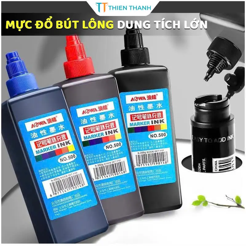 Mực Đổ Bút Lông Bút Dạ Gốc Dầu Không Xóa Được Chai Dung Tích Lớn Tiện Lợi Dành Cho Văn Phòng