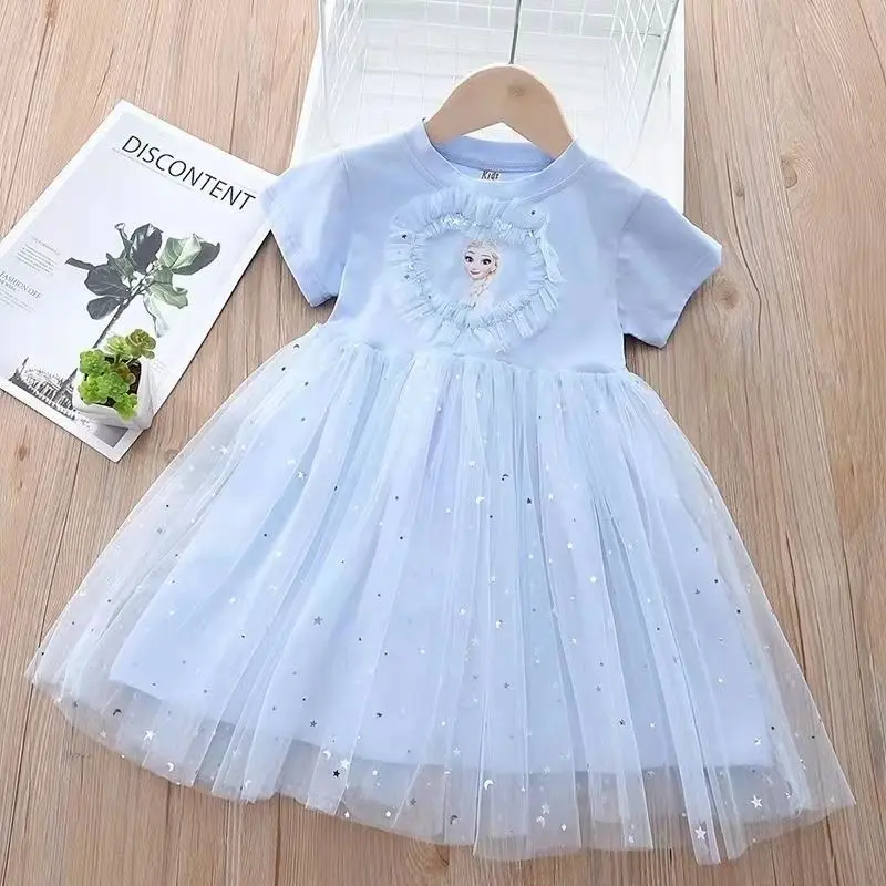 Váy Công Chúa Elsa, Dành Cho Bé Gái, Váy Mùa Hè, Phong Cách Phương Tây, Váy Trẻ Em, Cỡ Trẻ Em Nhỏ Thích Hợp Cho Bé Và Trẻ Em, Được Đánh Giá Tích Cực 90%, Được Phát Hành Vào Năm 2025 5