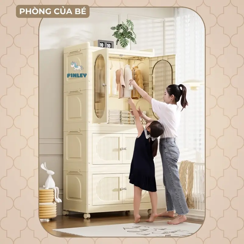 ￼Tủ Treo 4 Tầng Finley Leo (Dòng Gấp Gọn) 4