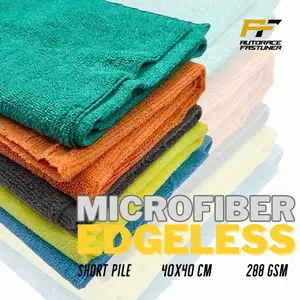 Kain Lap Microfiber Edgeless 40x040cm 288GSM short pile lap microfiber halus serbaguna cuci mobil motor poles wax