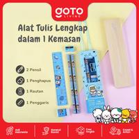 Gambar (Promo Terbatas) Goto [COD] Weisen Set Paket Alat Tulis Penghapus Serutan Pensil Penggaris - YELLOW dari Goto Living Kota Tangerang 3 Tokopedia