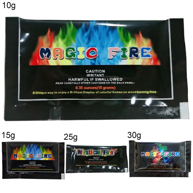 10g / 15g / 25g / 30g Bột Ngọn Lửa Tươi Sáng Thân Thiện Với Môi Trường Bột Đổi Màu Tia Lửa Nhẹ Hiệu Ứng Ngọn Lửa Đầy Màu Sắc Đồ Dùng Tiệc Tùng Cho Gia Đình 8