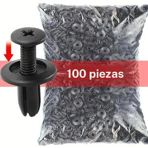 100 Piezas Remaches de Plástico de 8mm Sujetadores de Tornillo para Parachoques de Coche, Guardabarros, Clips de Remaches para Toyota Focus Kia Nissan Yamaha