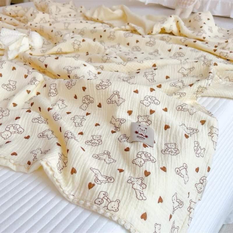 Khăn Tắm Cao Cấp 2-4 Lớp, Chất Vải Muslin Mềm Mịn , Thấm Hút Tốt Cho Bé Từ Sơ Sinh kích thước 75*100cm