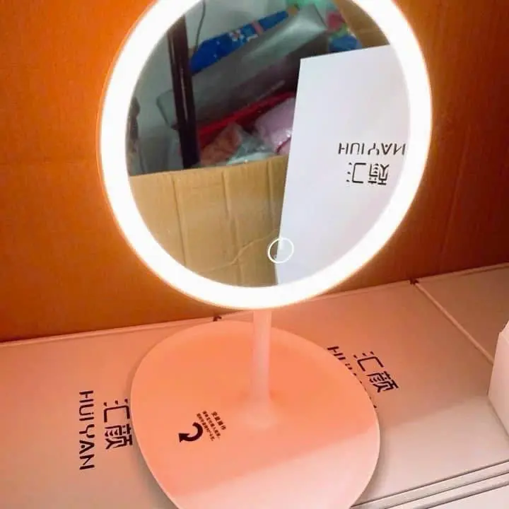 Gương đèn led cảm ứng, hình tròn, để bàn trang điểm - Decor Phòng, Decor 3
