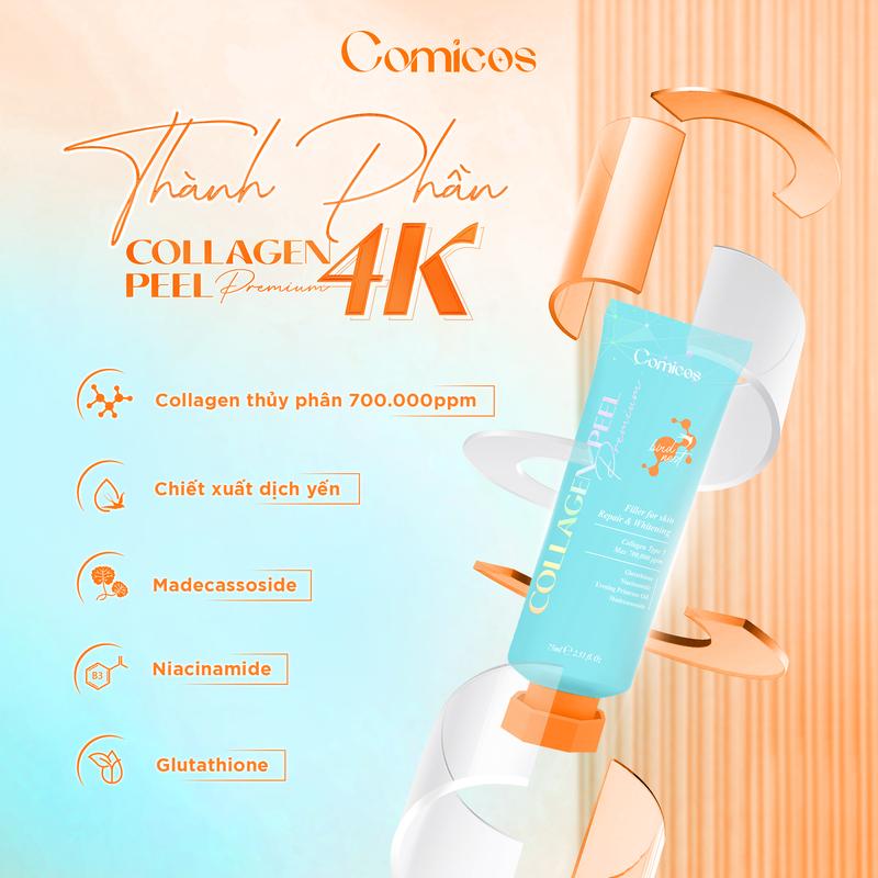 COMBO CHĂM SÓC DA TOÀN DIỆN – PEEL COLLAGEN 4K (75ML) & SERUM B5 HA (20ML) & CAO NÁM HỒNG SÂM (20G). Hỗ Trợ Mờ Sạm, Nám. 1