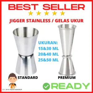 Jigger Stainless 1530ml 2550ml 2040ml Jiger / Gelas Takar 25 50 ml 15  30 ml 20 40ml Minuman/Drink Taiwan