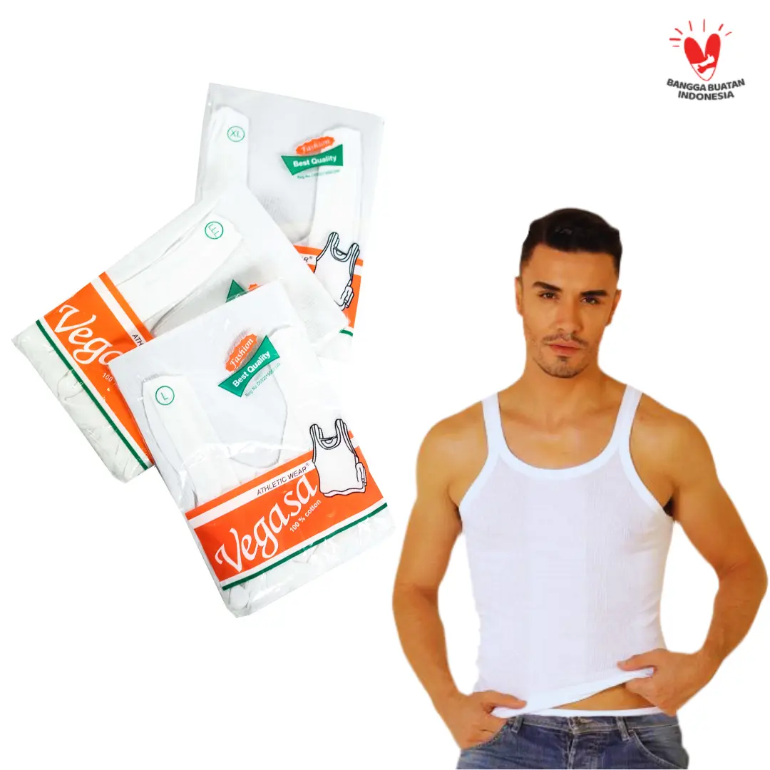 6 Pcs Singlet Pria Vegasa M, L, XL, XXL