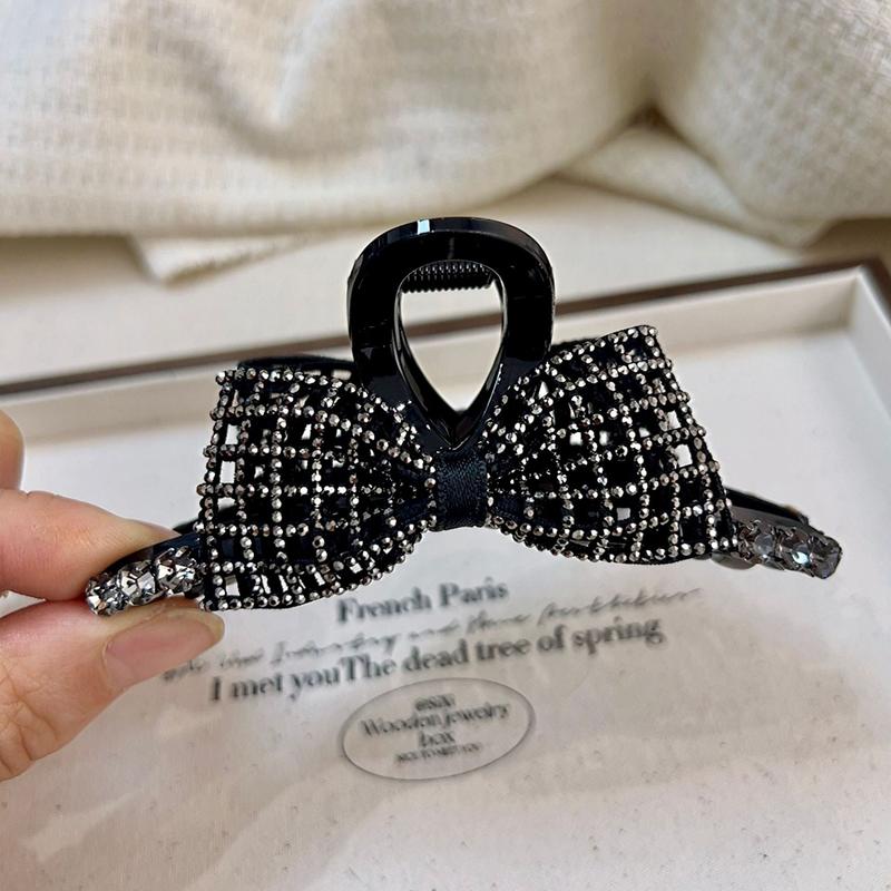 Kẹp Càng Cua Cao Cấp Thiết Kế Họa Tiết Nơ Đính Kim Sa Kèm Đá 266