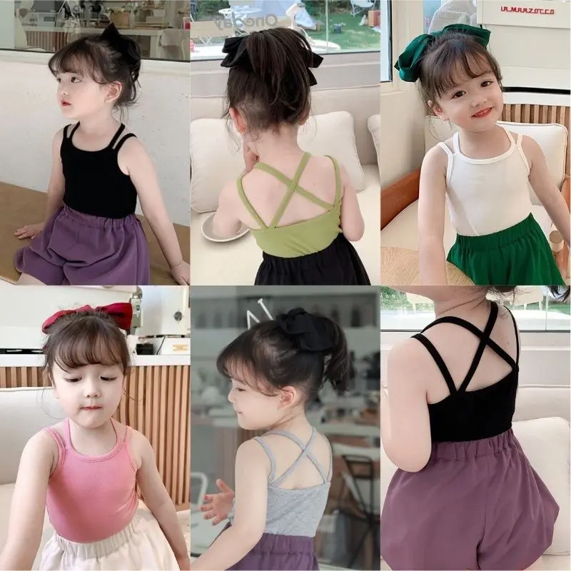 tanktop anak perempuam model silang / FEREN TANKTOP SILANG