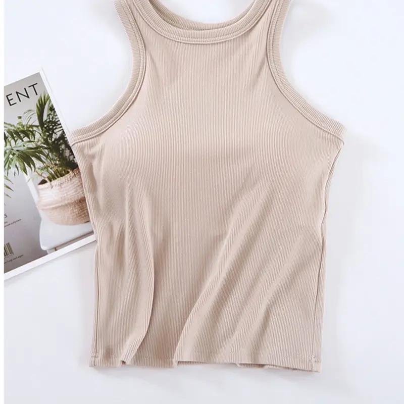 WB11 Áo Ba Lỗ Có Đệm Ngực chất liệu thun tăm QCCC Top Nữ Women Voi 7