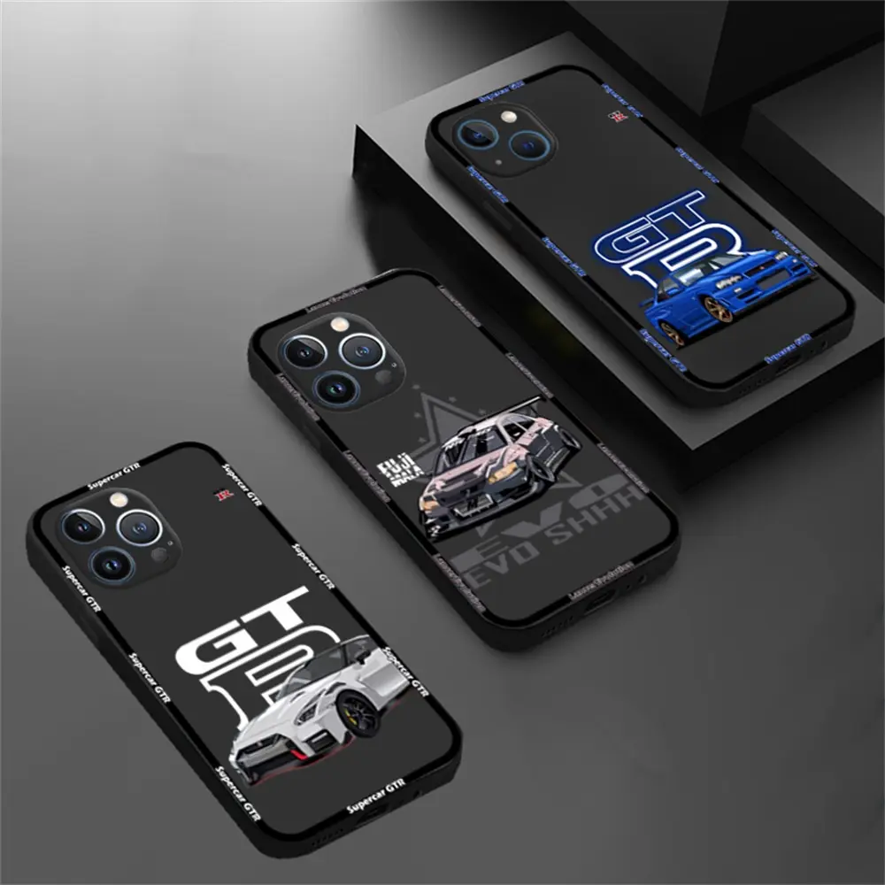 Case for iPhone 15 Pro Max 14Plus 14ProMax IPhone13 11 11Pro Max 12 12Pro Max 7 8 Plus SE 2020 15 Plus 7P 8p Cool Nissan Sports Car GTR Soft Silicone Case Cover Rixuan 3C
