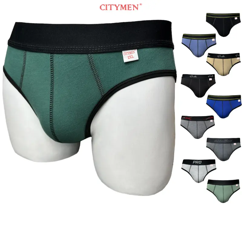 {pper}   [MUA TỪ 5 QUẦN GIÁ CÒN 12K/QUẦN] Quần Lót Nam nhiều lưng co giãn 2 chiều vải cotton hiệu CITYMEN, màu ngẫu nhiên, đồ lót - CTLZ-MULTI2C 2
