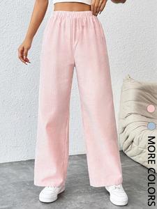 Women's Striped Print Pants, Casual Comfy Trousers for Daily Wear, Ladies Bottoms for All Seasons