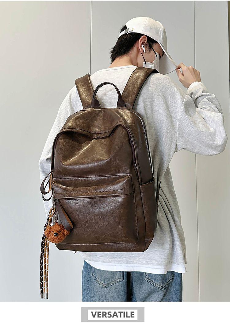 Product Introduction of 2025 Boyatu Hong Kong Style Pu Backpack Female Junior High School Students Large Capacity Lightweight Schoolbag Commuter Travel Backpack Male Fashion 5