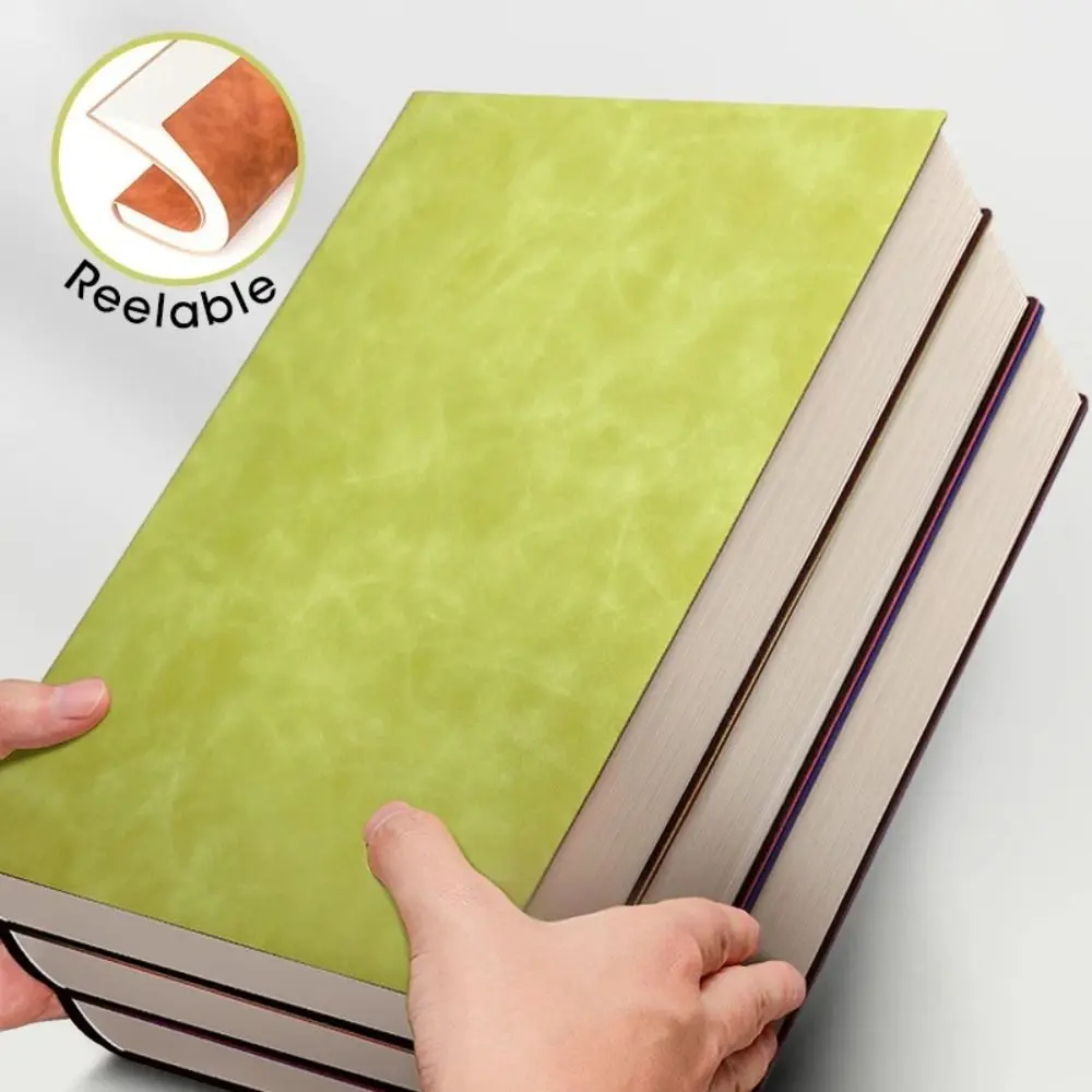 A4 Meeting Notepad Line/Blank A4 Thick Notebook PU Cover Horizontal Line A4 Office Notebook Large 200 Pages Large Notebook Office Meeting
