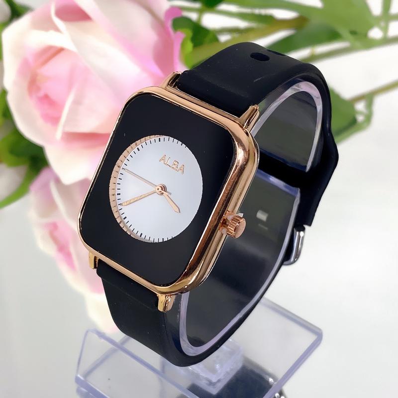 Product Introduction of Jam Tangan Wanita Alba Tali Karet Rubber Korean Fashion 4