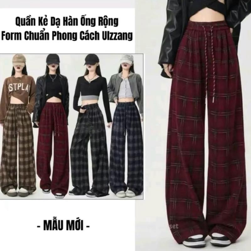  Hàng QC Quần xuông nữ kẻ dạ dày mềm mịn 4 màu đẹp - Sản phẩm giữ ấm tốt nhất cho mùa đông - Women Nhung 