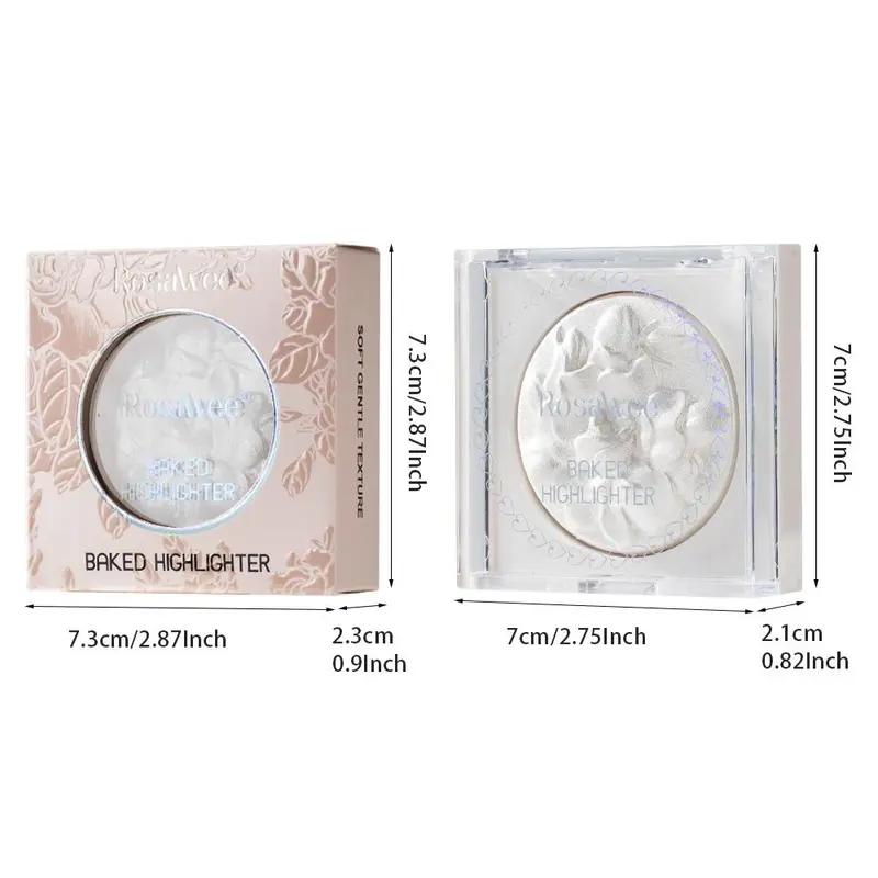 Highlighter Palette, 1 Box Three-Dimensional Flower Fine and Smooth Powder Highlighter, Universal Highlighter for Women & Girls 1
