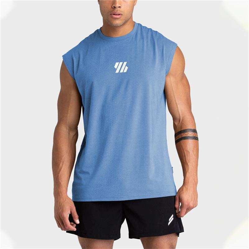 Product Introduction of 2024 Summer new Gym Vest Men Bodybuilding Sleeveless Sports Tank Top quick-drying mesh Fitness Running Tank Top men Clothes 10