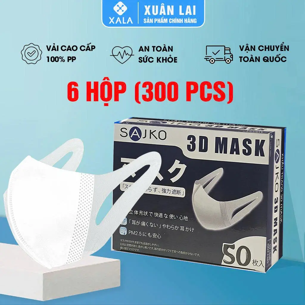 300 chiếc khẩu trang 3D Sajko kháng khuẩn