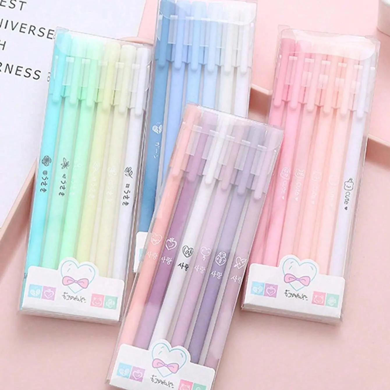 Colorful Neutral Pen, 6 Counts/set Smooth Writing Pen, Stationery Supplies for Office, Study, Note Taking, Back to School Supplies