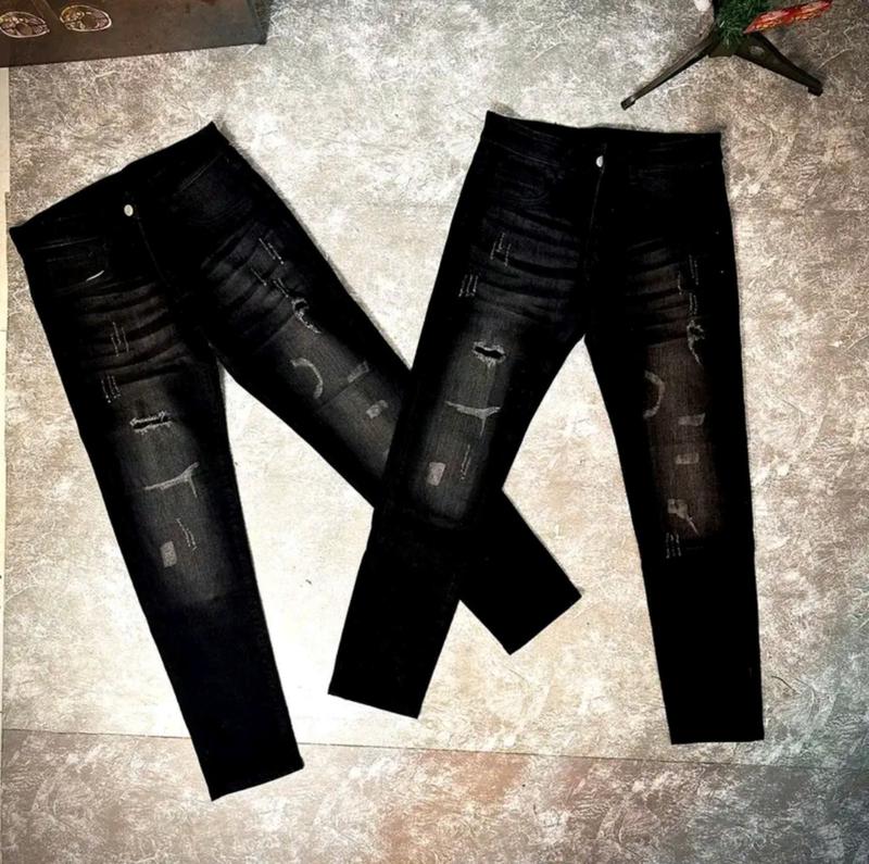 Quần jean nam đen trơn cào xướt nhẹ thiết kế đơn giản dễ phối đồ chất bò co dãn thoải mái mẫu mới cao cấp quanjean nam jeans  dsq