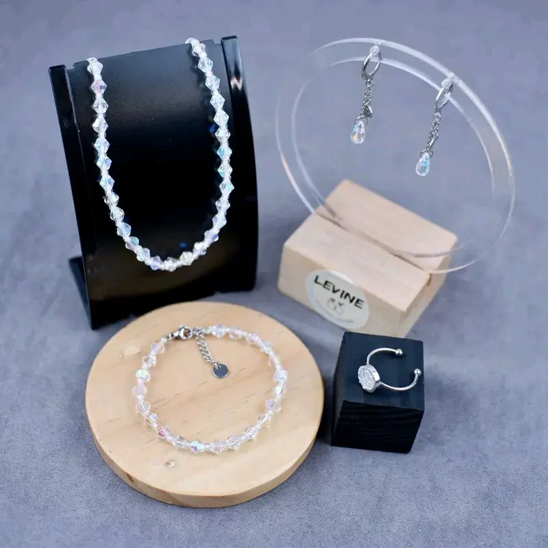 [Promo Big Sale] (paket 10) set perhiasan wanita permata kalung gelang cincin anting, hadiah kado untuk kekasih pacar keluarga saudara